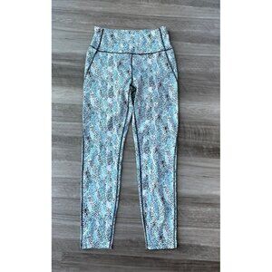 Nanette Lepore Play Womens Athletic Leggings Size S Blue Dot Print Pants F6